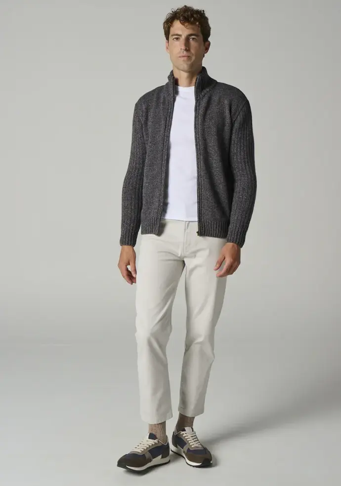 Gilet col on sale haut homme